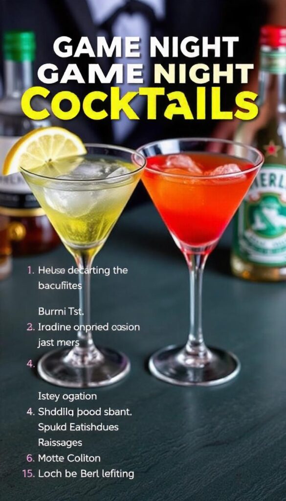 Game Night Cocktails Ideas