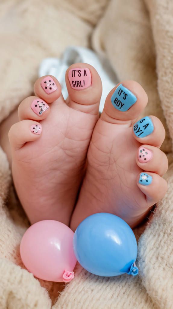 Gender Reveal Nail Ideas