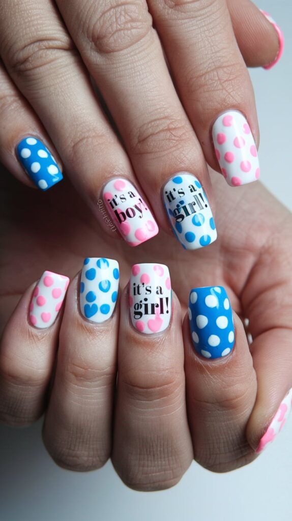 Gender Reveal Nail Ideas