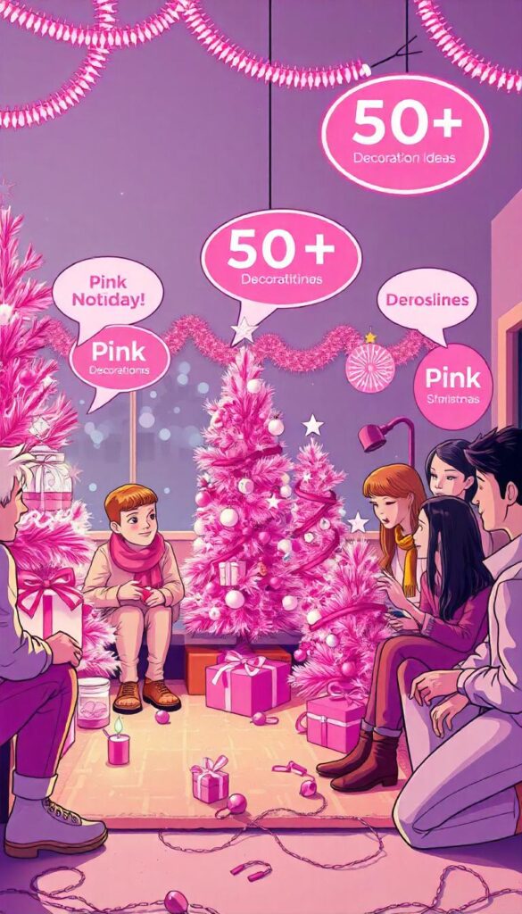 Pink Christmas Decorations Ideas