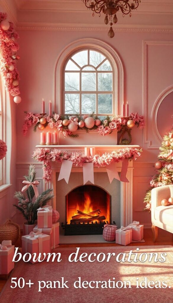 Pink Christmas Decorations Ideas