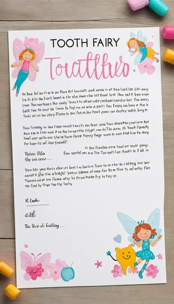 Tooth Fairy Letter Ideas