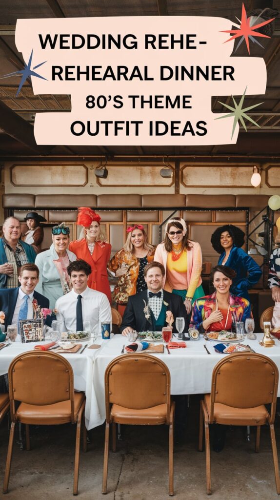 Wedding Rehearal Dinner 80's Theme Outfit Ideas