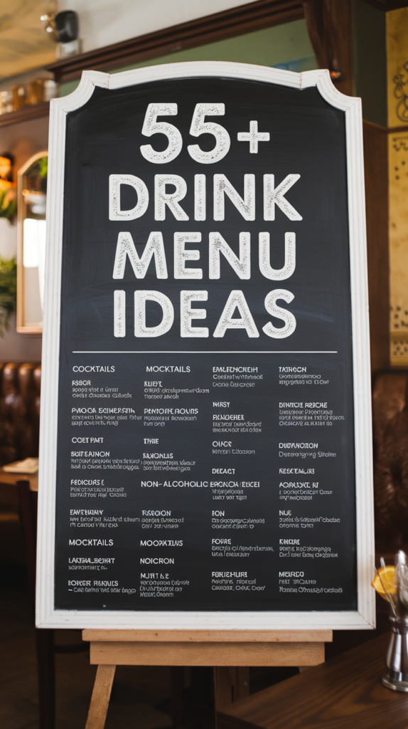 Drink Menu Ideas