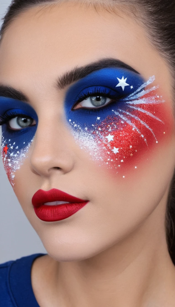 Firework 4th of July Makeup Ideas