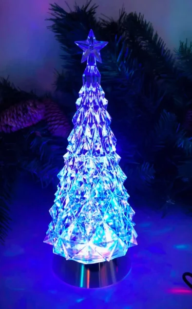 White Christmas Tree with Blue Lights Decorating Ideas