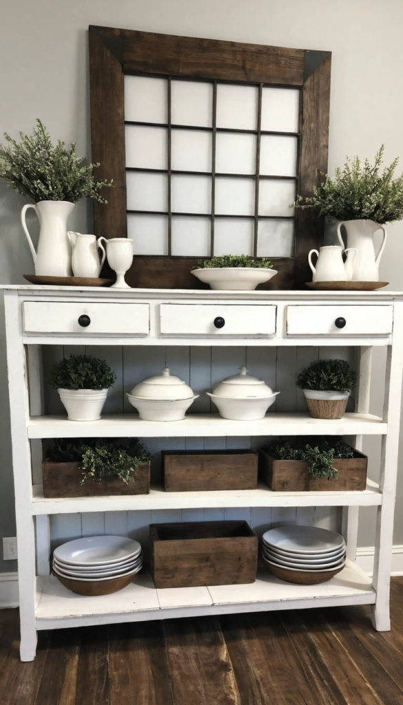 Farmhouse Buffet Decor Ideas