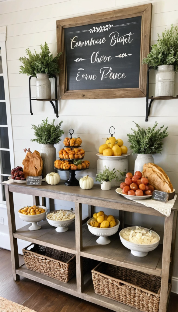 Farmhouse Buffet Decor Ideas