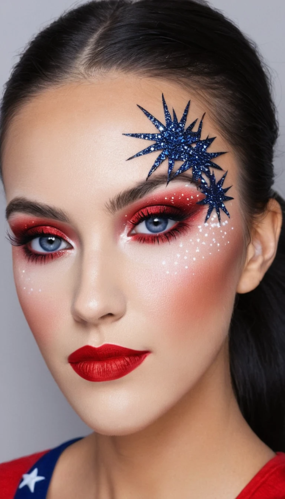 Firework 4th of July Makeup Ideas