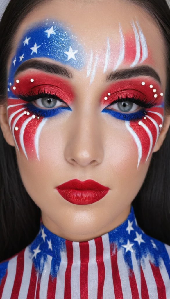 Firework 4th of July Makeup Ideas