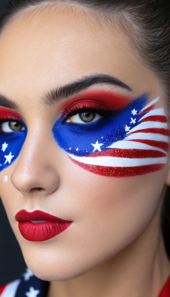 Firework 4th of July Makeup Ideas