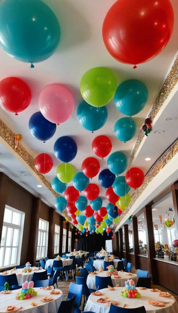 Hanging Ceiling Balloon Decoration Ideas