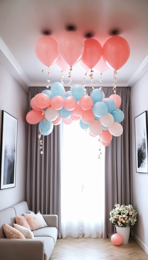 Hanging Ceiling Balloon Decoration Ideas