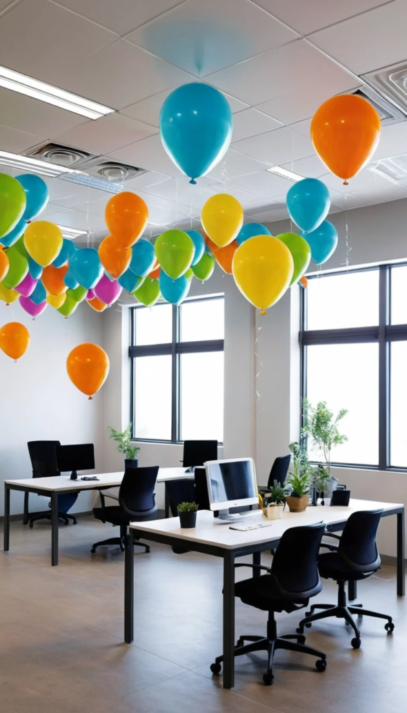 Hanging Ceiling Balloon Decoration Ideas