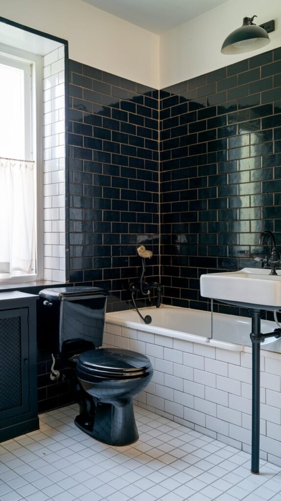 White Black Bathroom Decorating Ideas