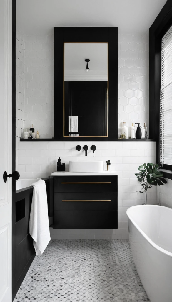 White Black Bathroom Decorating Ideas