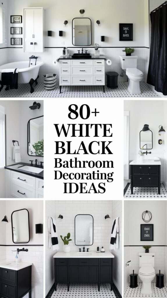 White Black Bathroom Decorating Ideas