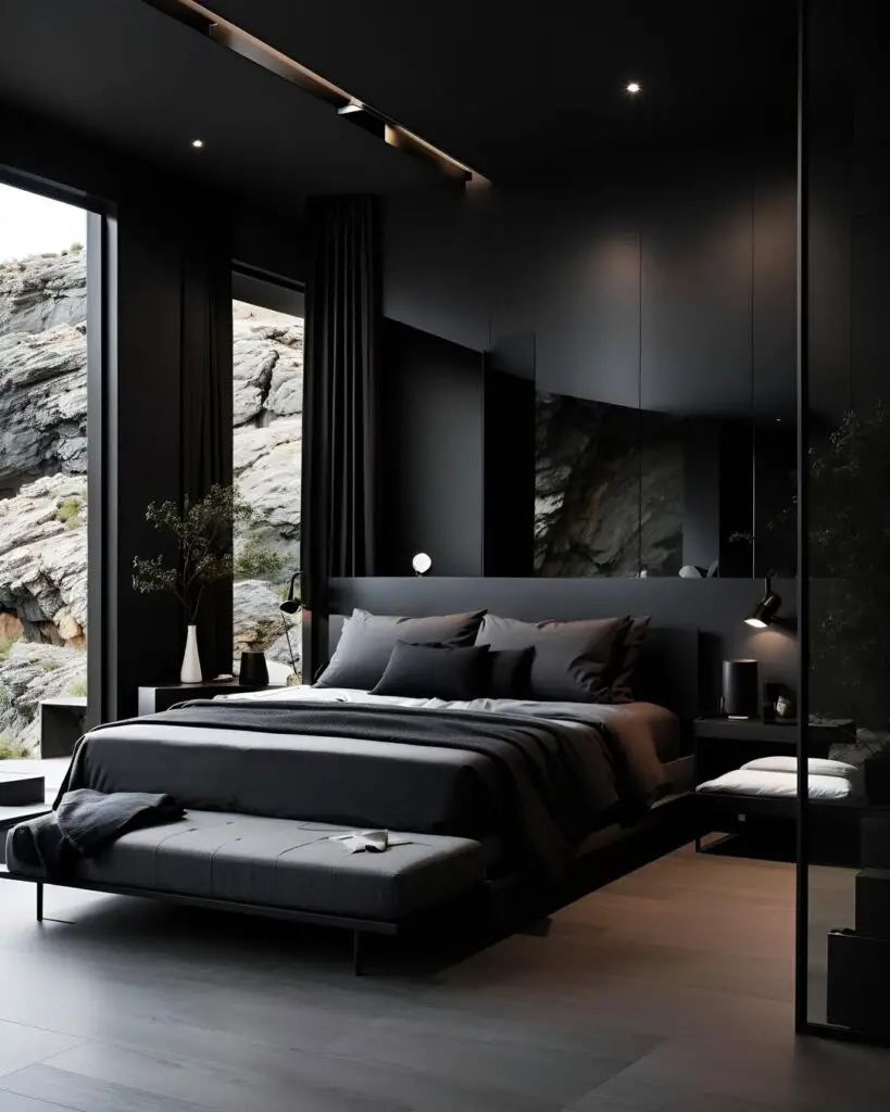 Black Bedroom Furniture Design Ideas