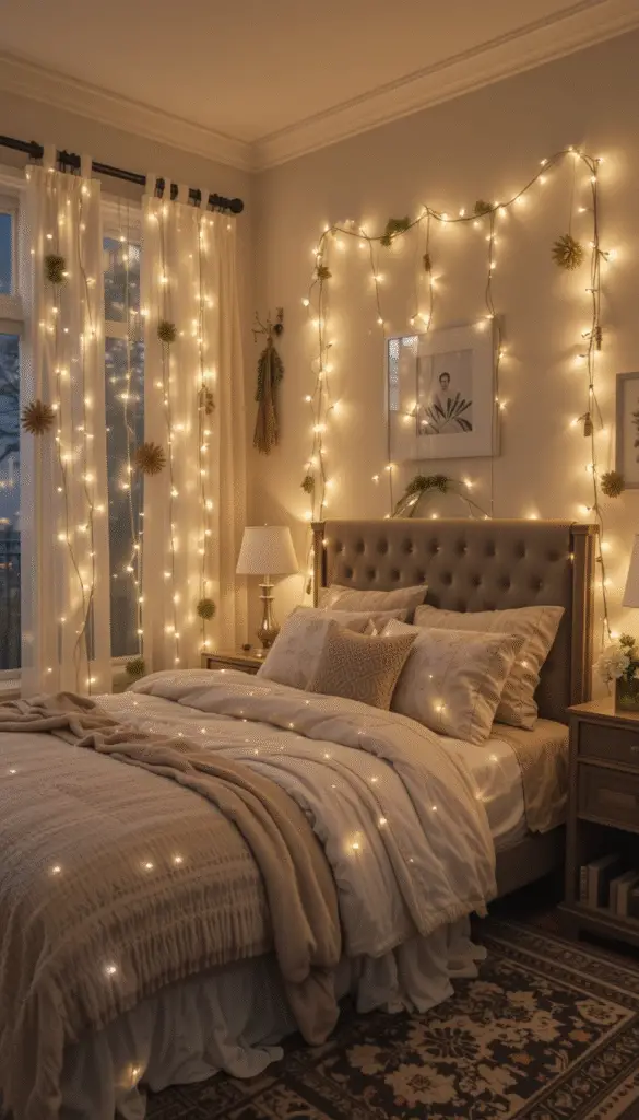 Bedroom Decorating Ideas with Fairy Lights