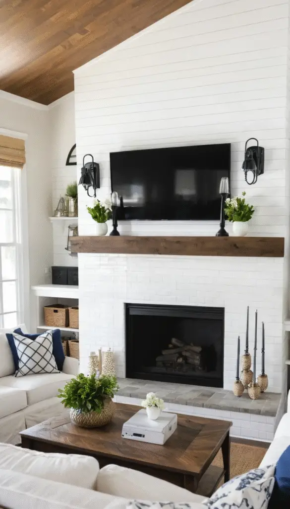 TV Over Fireplace Ideas